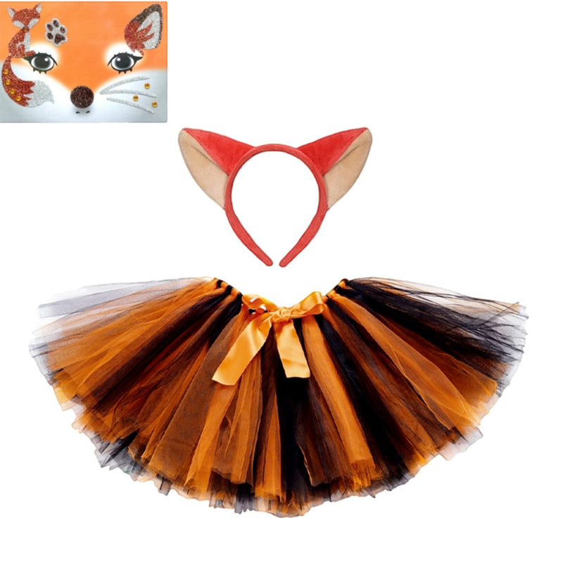 Fox Tutu Dress Cosplay Costume Outfits Halloween Carnival Suit