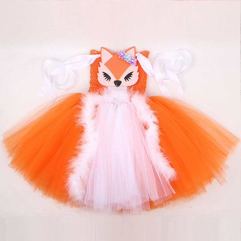 Fox Tutu Dress Cosplay Costume Outfits Halloween Carnival Suit