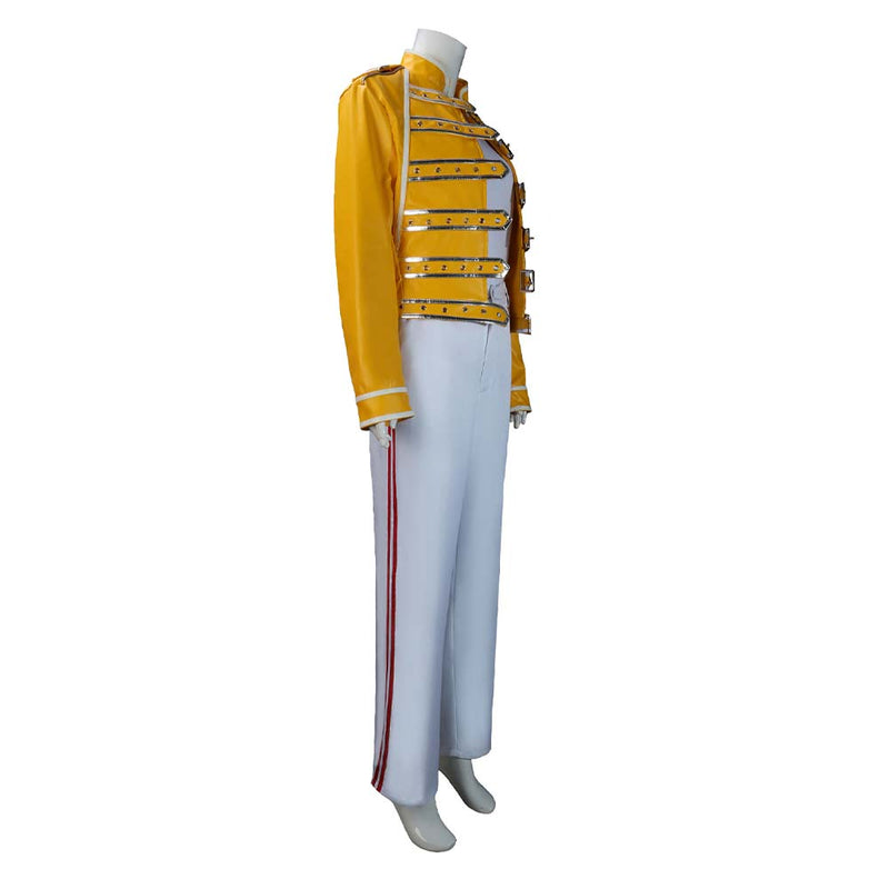 Freddie Mercury Cosplay Costume Outfits Fantasia Halloween Carnival Party Disguise Suit