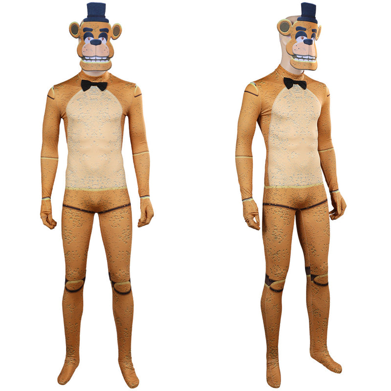 Freddy Five Nights At Freddy's FNAF bear mask Cosplay Costume Outfits Halloween Carnival Suit jumpsuits