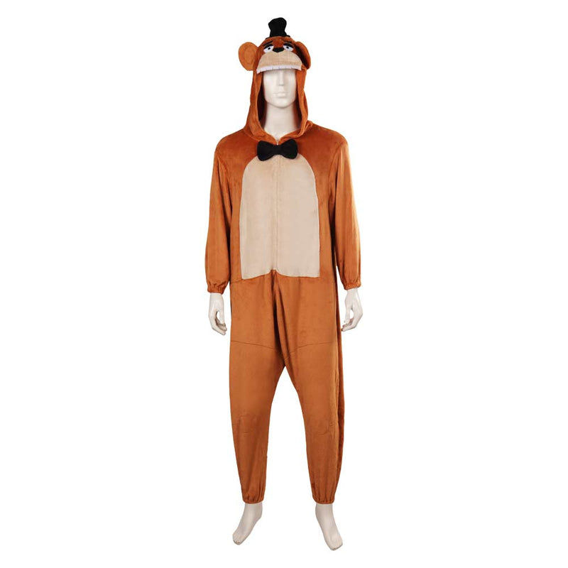 Freddy FNAF one-piece pajamas bear Five Nights At Freddy's Cosplay Costume Outfits Halloween Carnival Suit bear one-piece pajamas