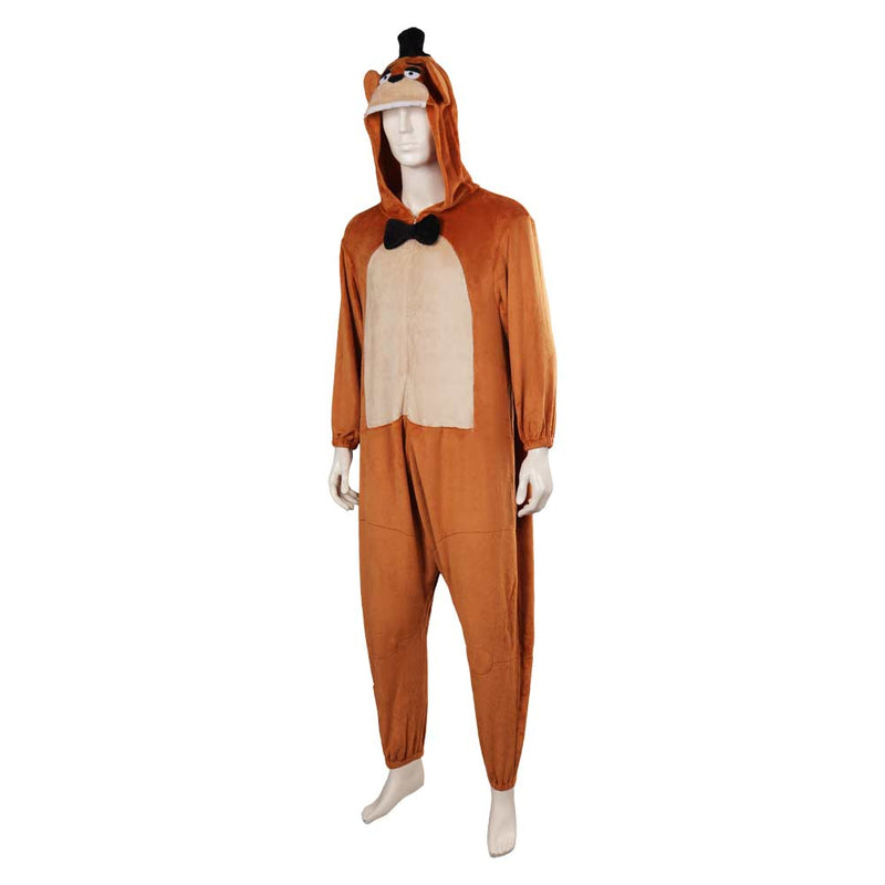 Freddy FNAF one-piece pajamas bear Five Nights At Freddy's Cosplay Costume Outfits Halloween Carnival Suit bear one-piece pajamas