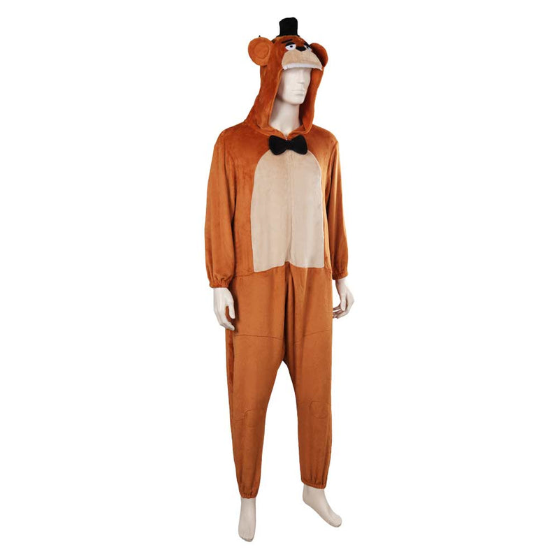 Freddy FNAF one-piece pajamas bear Five Nights At Freddy's Cosplay Costume Outfits Halloween Carnival Suit bear one-piece pajamas