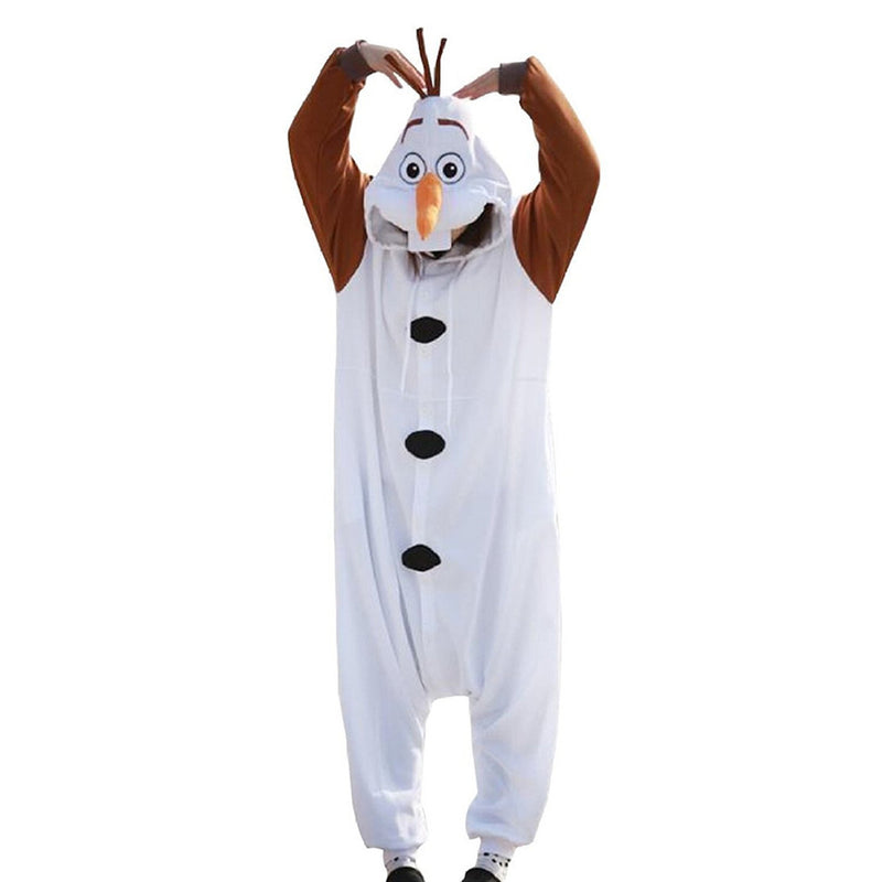 Frozen One Piece Pajamas Cosplay Cartoon Olaf Costume