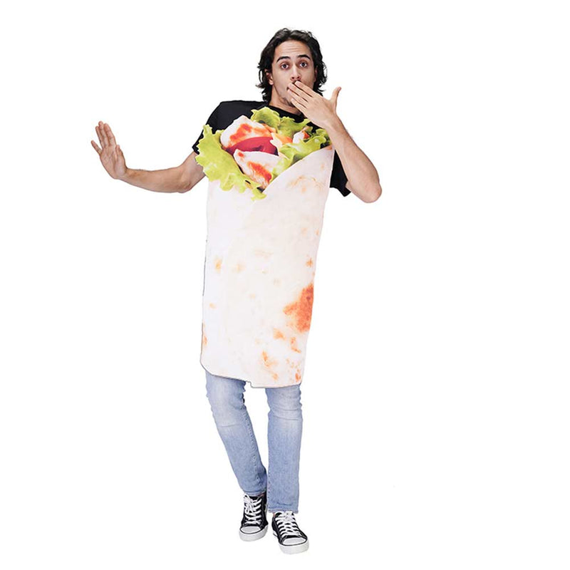 Funny food party costumes pizza rolls Cosplay Costume Outfits Halloween Carnival Suit