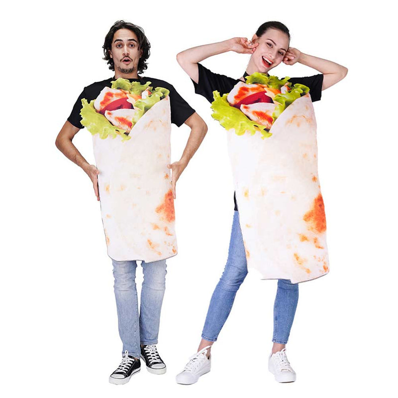 Funny food party costumes pizza rolls Cosplay Costume Outfits Halloween Carnival Suit