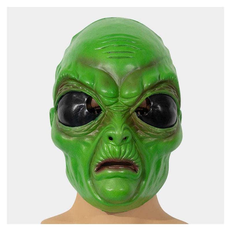 Funny Green Alien Mask Cosplay Latex Masks Helmet Masquerade Halloween Party Costume Props