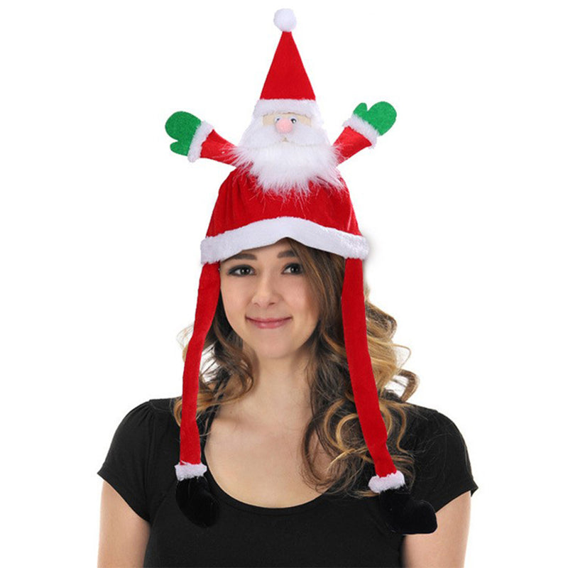 Funny santa hat Cap Christmas Cosplay Costume Accessories Outfits Halloween Carnival Suit