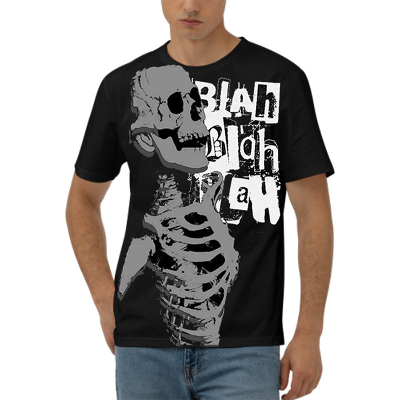 Gen Z Rock Emo e-kids E-girls and e-boys Blahblahblah Skeleton T shirt