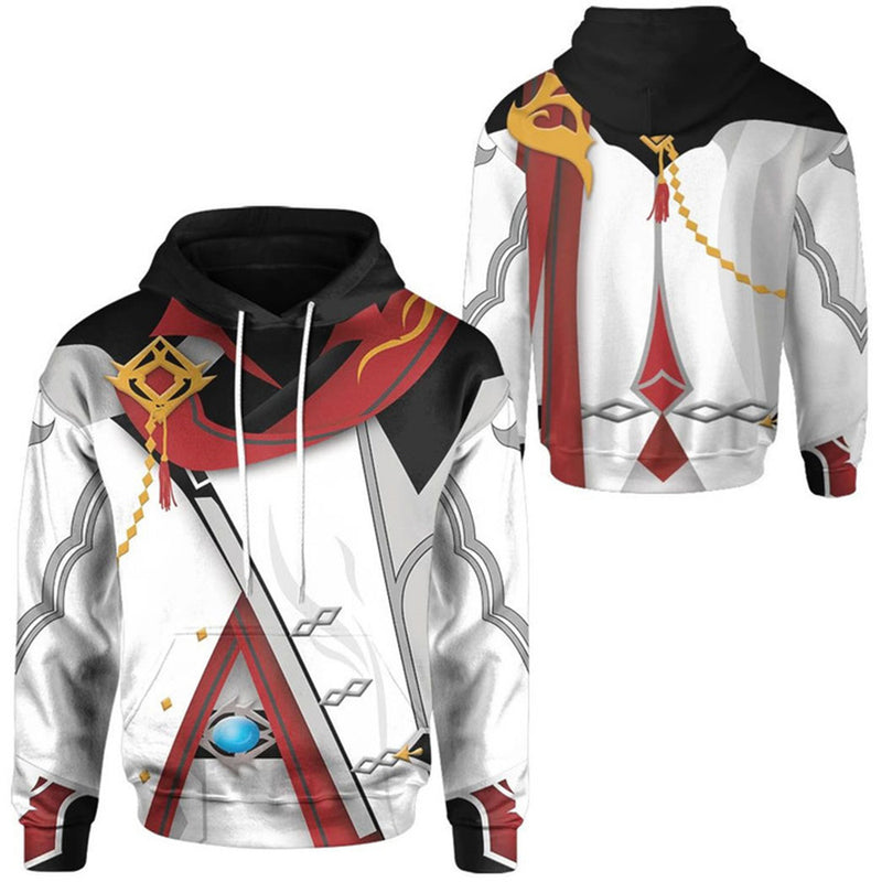 Genshin Impact Cosplay Hoodie 3D Printed Hooded Sweatshirt Men Women Casual Streetwear Pullover