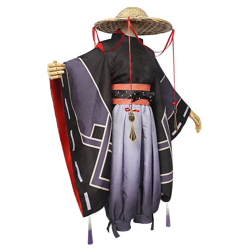 VeeGet Genshin Impact Wanderer Scaramouche Kimono Costume Outfits Party Carnival Halloween Cosplay Costume
