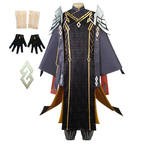 Genshin Impact Zhongli Cosplay Costume Halloween Carnival Party Disguise Suit