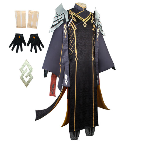 Genshin Impact Zhongli Cosplay Costume Halloween Carnival Party Disguise Suit