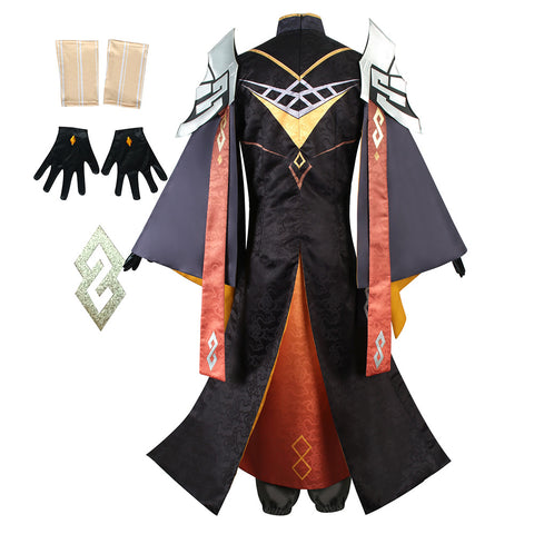 Genshin Impact Zhongli Cosplay Costume Halloween Carnival Party Disguise Suit