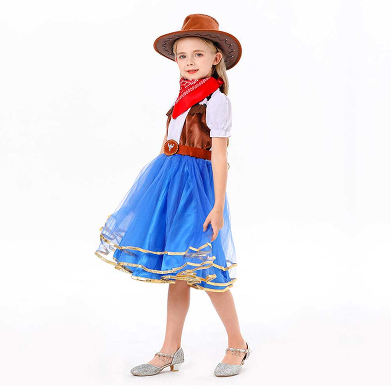 Girls Cowgirls  skirt Cosplay Costume Outfits Halloween Carnival Suit