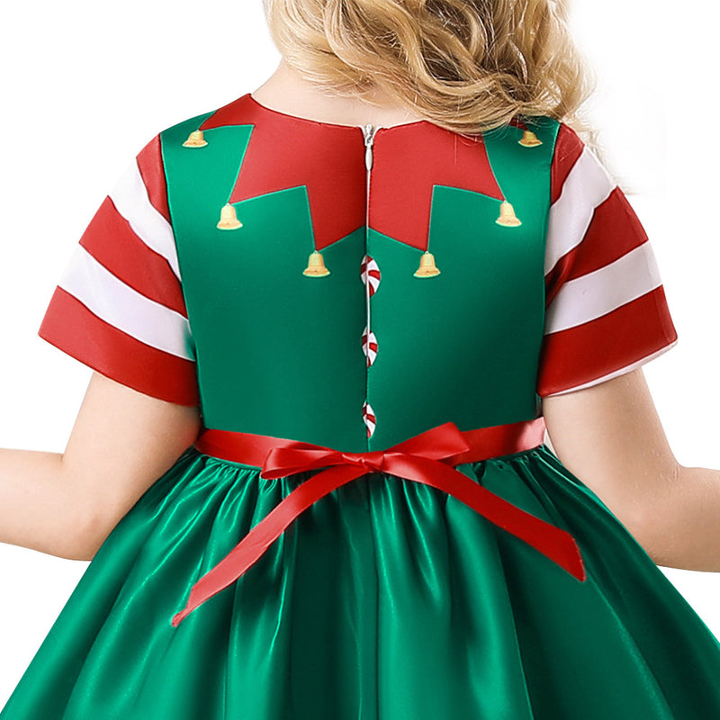 Girls‘ Christmas Dress Cosplay Costume Jumpsuit Outfits  Halloween Carnival Party Suit