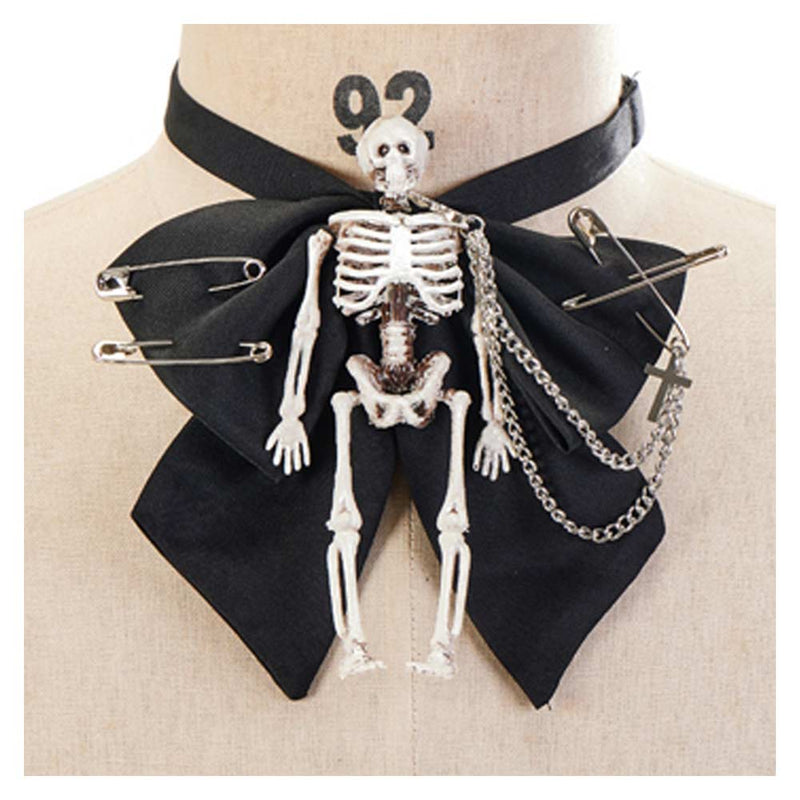 Gothic Dark Skull Collar Punk Halloween Carnival Costume Accessories