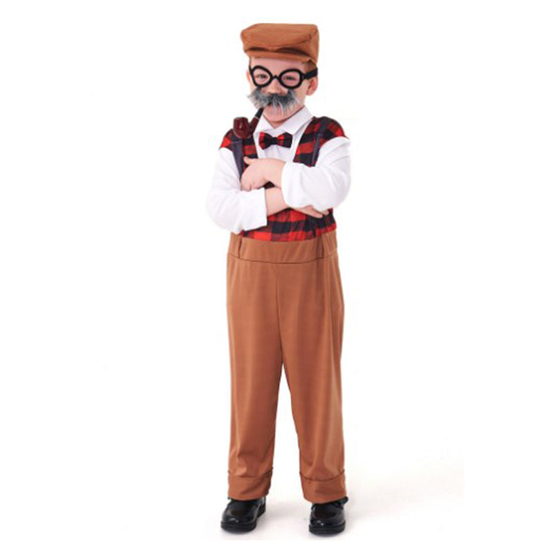 grandpa Cosplay Costume Outfits Halloween Carnival Suit For Kids