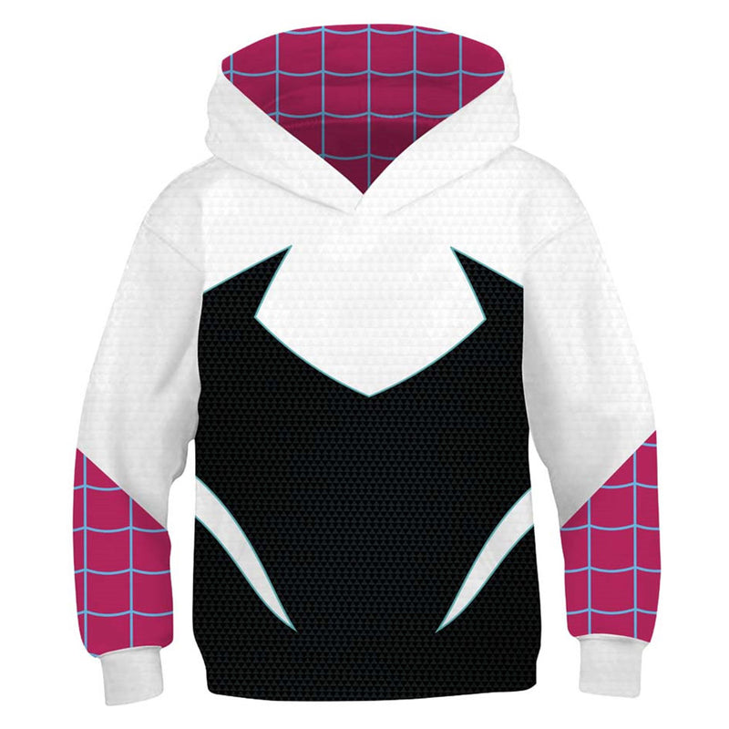 Gwen Stacy Cosplay Hoodie 3D Printed Hooded Sweatshirt Kids Children Casual Streetwear Pullover