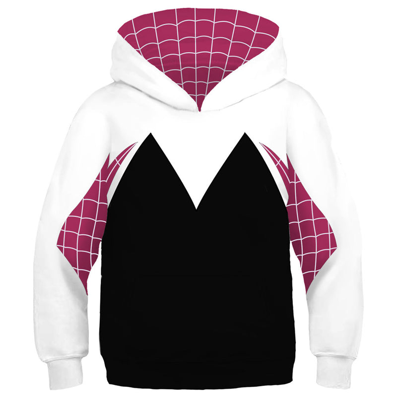 Gwen Stacy Cosplay Hoodie 3D Printed Hooded Sweatshirt Kids Children Casual Streetwear Pullover Dress New Uniform Film Game Suit Movie Outfit Anime