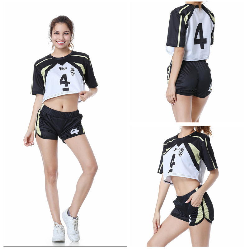 Haikyuu Bokuto Koutarou Cosplay Costume Women Girls Jersey Sports Wear Uniform Two Piece Sets