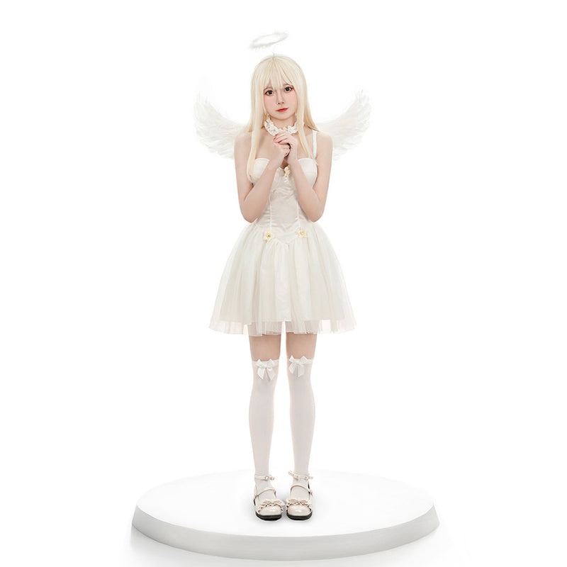 Halloween Angel  Cosplay Costume Outfits Halloween Carnival Disguise Suit