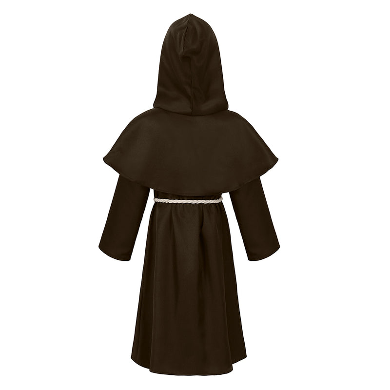 Halloween Children's Brown Medieval Renaissance Monks' Clothing Priest Clothing