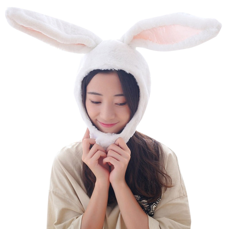 Halloween Cute Girls Plush Rabbit Bunny Ears Hat Earflap Cap Head Warmer Photo Supplies Bunny Ears Hat Rabbit Headgear Hats