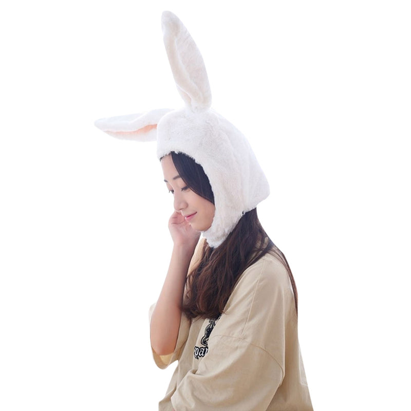 Halloween Cute Girls Plush Rabbit Bunny Ears Hat Earflap Cap Head Warmer Photo Supplies Bunny Ears Hat Rabbit Headgear Hats