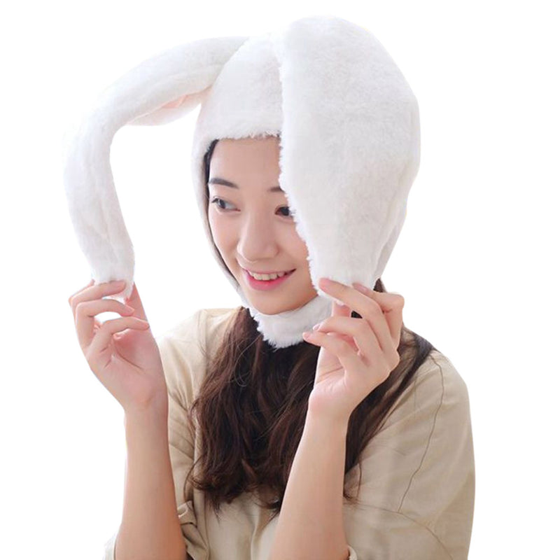 Halloween Cute Girls Plush Rabbit Bunny Ears Hat Earflap Cap Head Warmer Photo Supplies Bunny Ears Hat Rabbit Headgear Hats