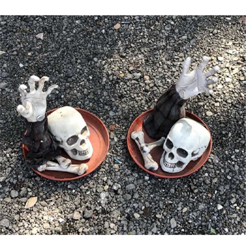 Halloween Decoration Moving Skeleton Bone Ornaments Halloween Party Props Mermaid Skull Horror Home Decor Accessories