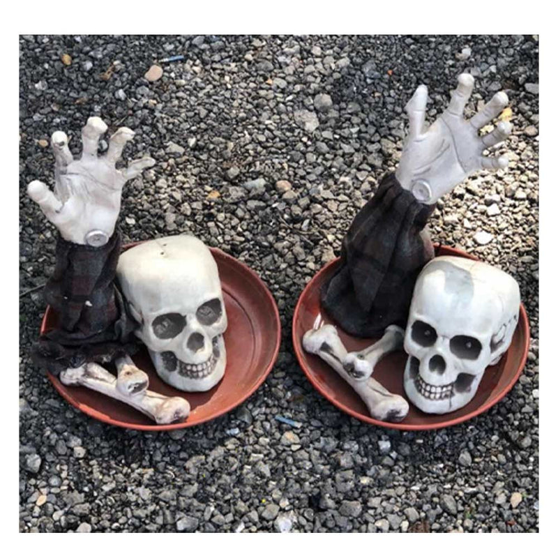 Halloween Decoration Moving Skeleton Bone Ornaments Halloween Party Props Mermaid Skull Horror Home Decor Accessories