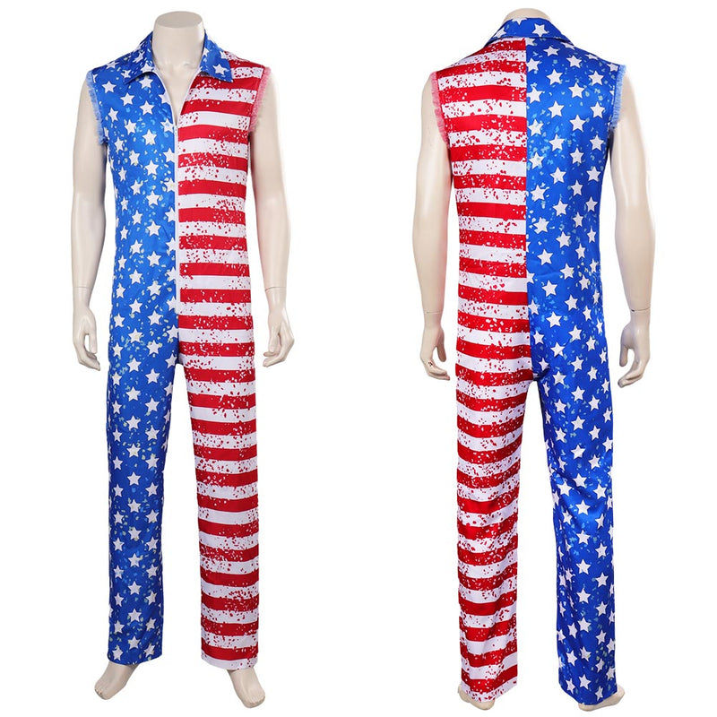 Halloween jumpsuit stars and stripes Cosplay Costume Outfits Halloween Carnival Suit