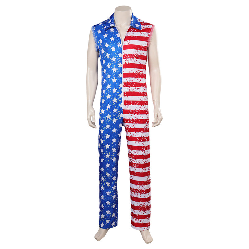 Halloween jumpsuit stars and stripes Cosplay Costume Outfits Halloween Carnival Suit