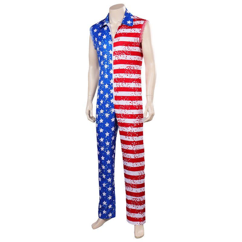 Halloween jumpsuit stars and stripes Cosplay Costume Outfits Halloween Carnival Suit