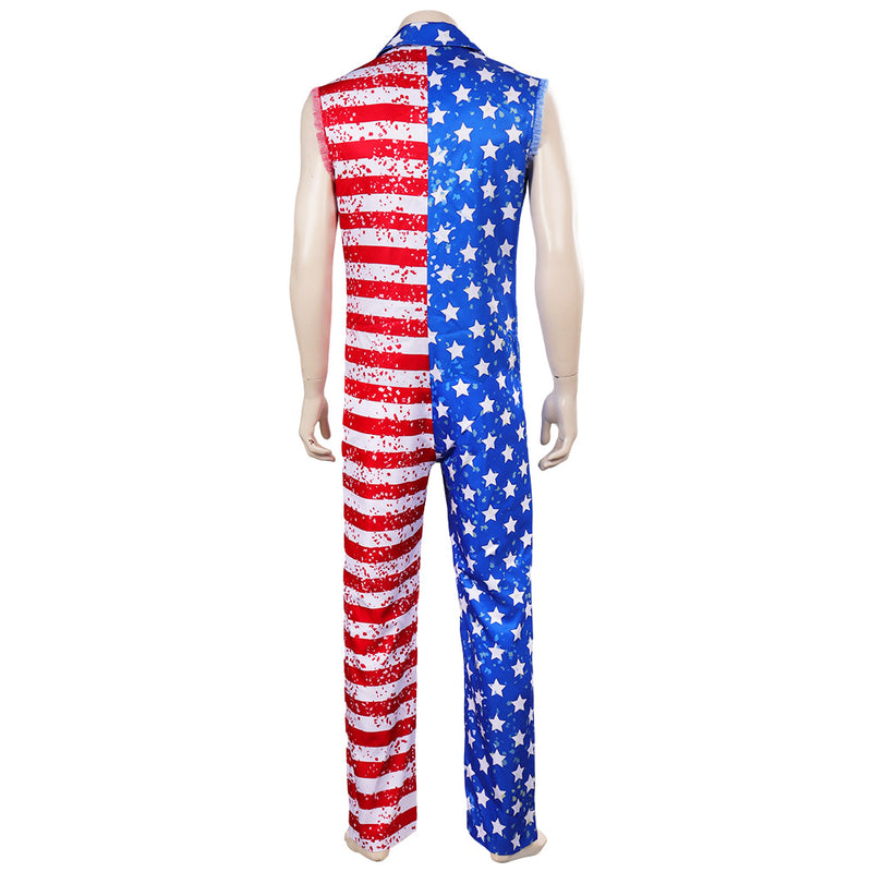 Halloween jumpsuit stars and stripes Cosplay Costume Outfits Halloween Carnival Suit