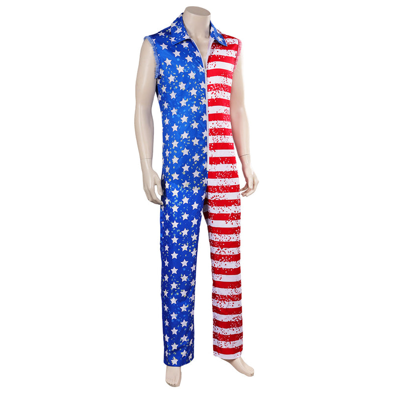 Halloween jumpsuit stars and stripes Cosplay Costume Outfits Halloween Carnival Suit