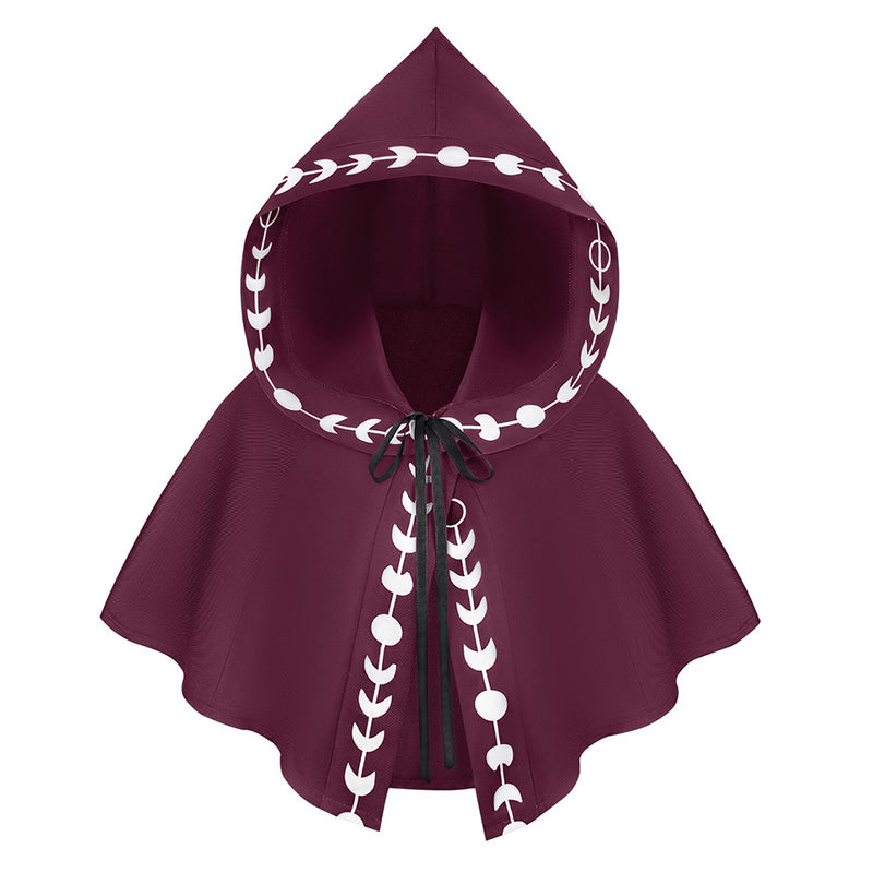 Halloween Medieval Hooded Short Cloak Cape Outfits Halloween Carnival Disguise Suit