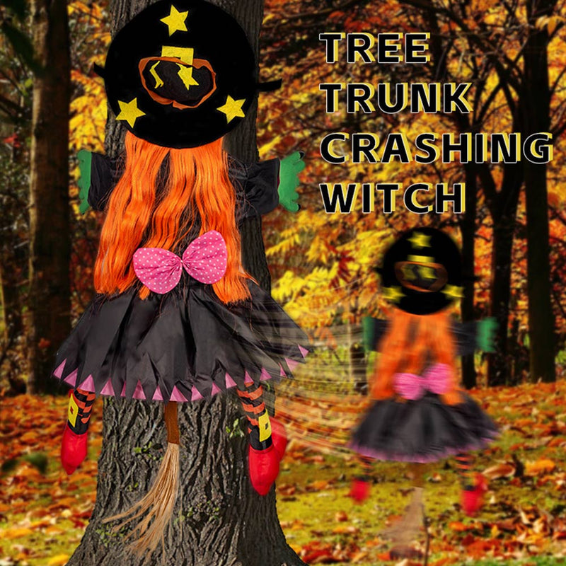 Halloween Tree Climbing Witch Halloween Decoration  Door Porch Tree Decor Props Gifts