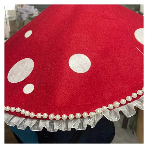 Handmade brushed beret mushroom  Cosplay hat Cap  Halloween Carnival Costume Accessories