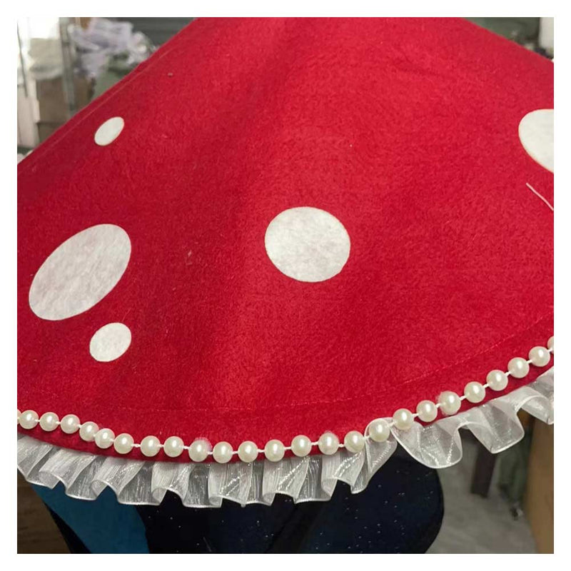 Handmade brushed beret mushroom  Cosplay hat Cap  Halloween Carnival Costume Accessories