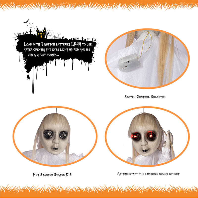 Hanging Ghost Prop Halloween Carnival Costume Accessories Decoration