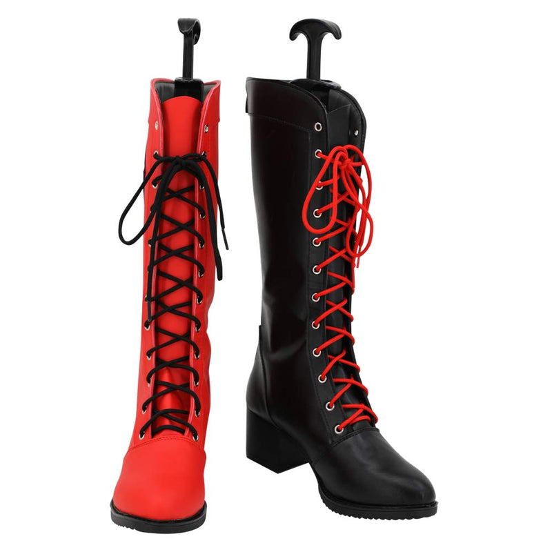 Harley Quinn Cosplay Shoes Boots Halloween Costumes Accessory Custom Made