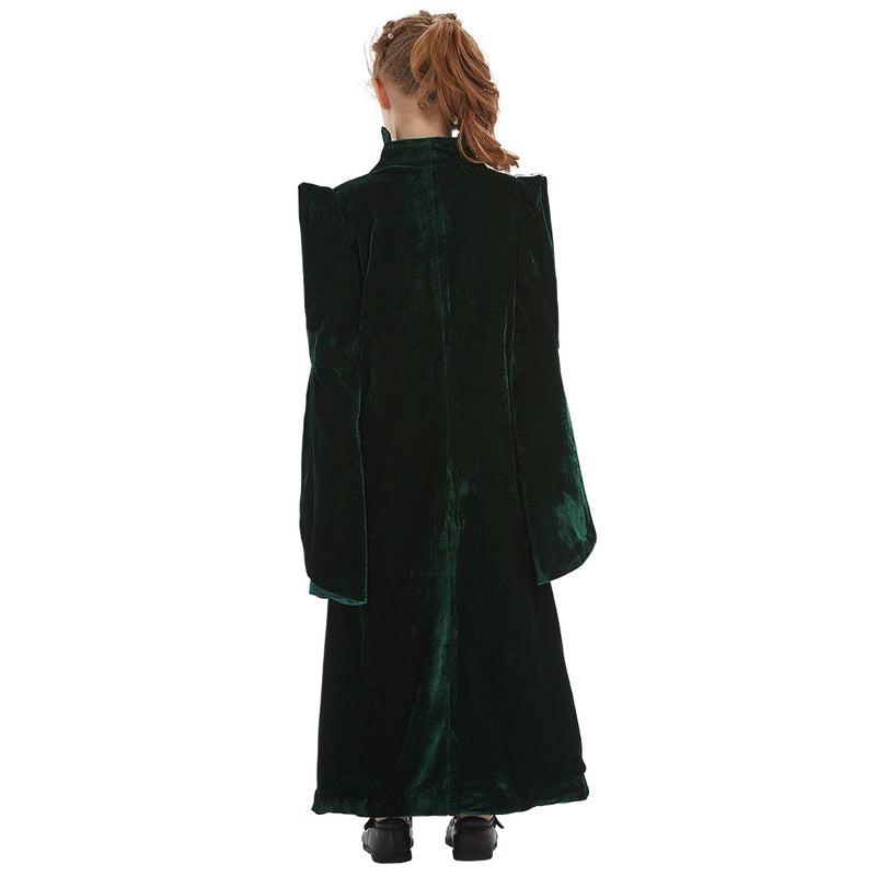 Harry Potter Minerva McGonagall Cosplay Costume Kids Children Robe Coat Halloween Carnival Suit