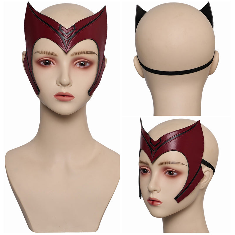 headgear Scarlet Witch Mask Cosplay Latex Masks Helmet Masquerade Halloween Party Costume Props cos