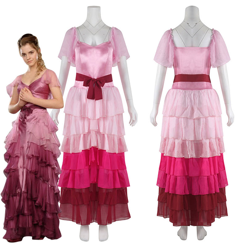 Hermione Granger Pink Ball Gown Dress Cosplay Costume For Adult  Women Girls