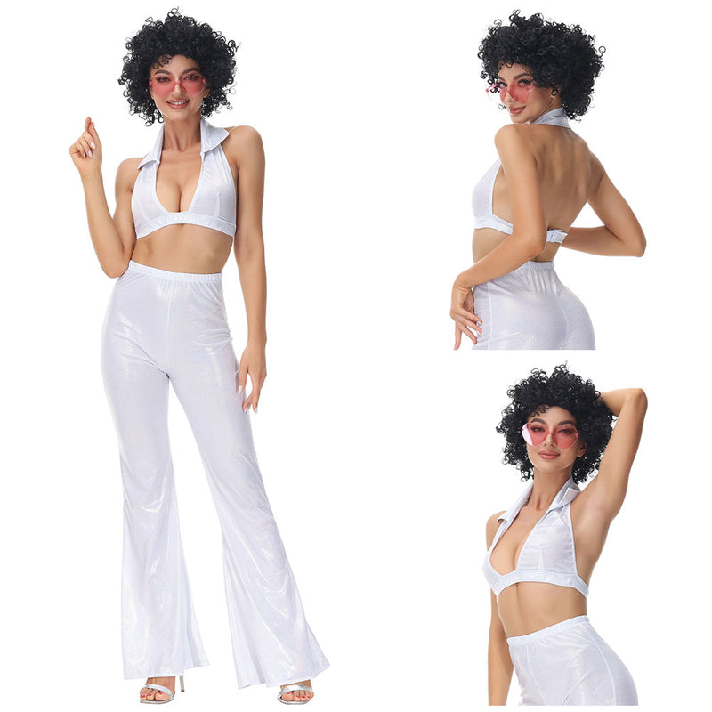 Hippie Costumes  Women Carnival Halloween Party Vintage Retro 1970s Disco Clothing Suit Rock Hippies Cosplay Outfits