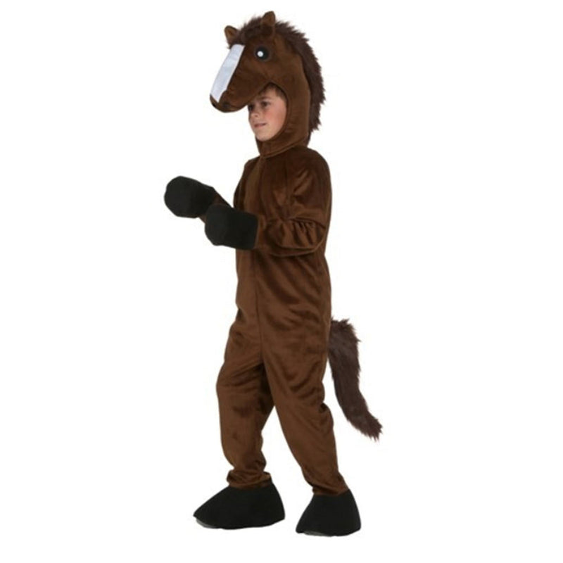 VeeGet Horse Kids Children Cosplay Costume One-piece Plush Jumpsuit Outfits Halloween Carnival Suit BoysKidsCostume