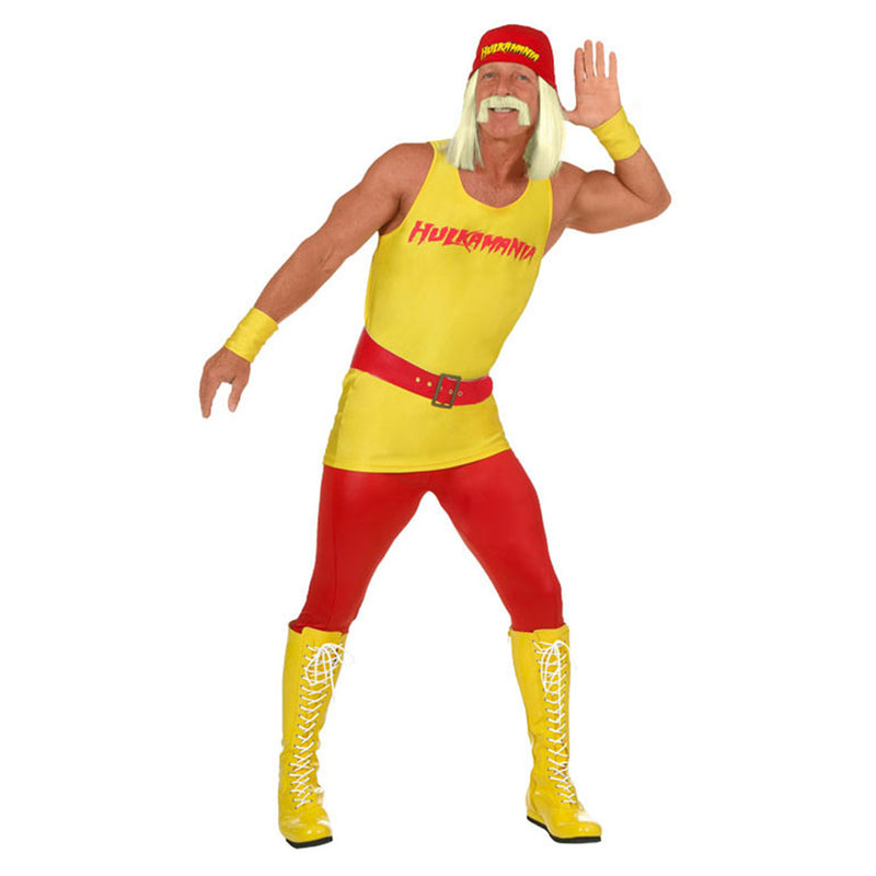 Hulk Hogan Cosplay Costume Outfits Halloween Carnival Party Suit