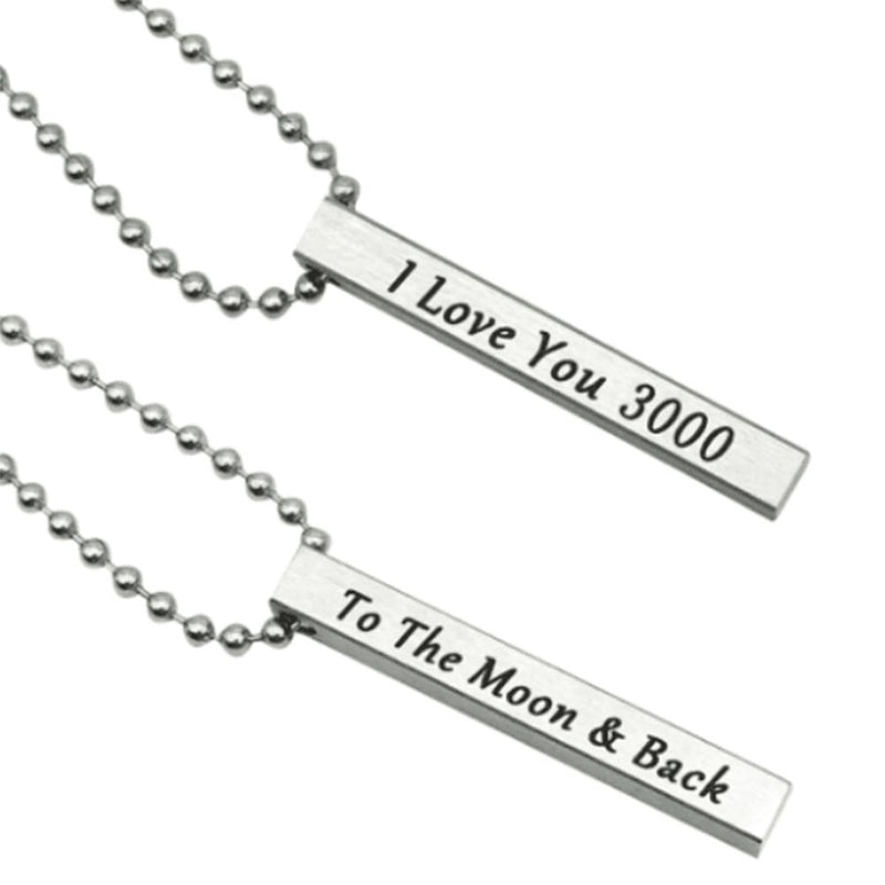 I Love You 3000 Necklaces, Love Necklace Gifts for Men Women Dad Mom Boyfriend Girlfriend Friends Couples Christmas Birthday